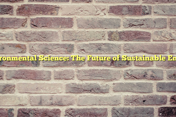 Environmental Science: The Future of Sustainable Energy