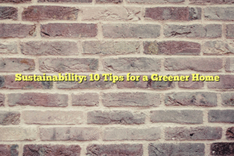 Sustainability: 10 Tips for a Greener Home